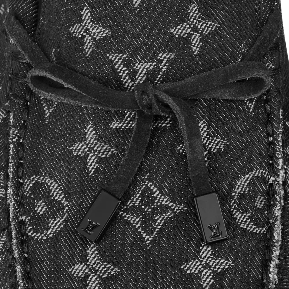 Giày Louis Vuitton LV Driver Moccasin 'Noir' 1ABF4Z - Ảnh 5