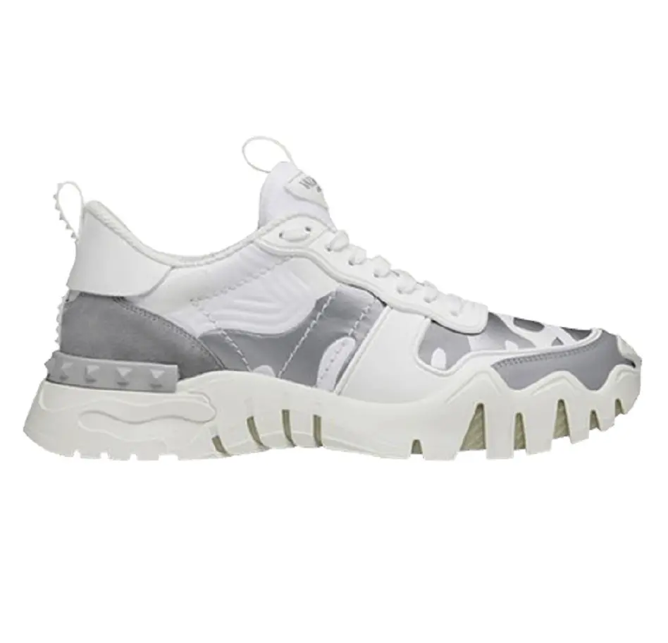 Giày Valentino Rockrunner Plus 'Camo White Silver' TY0S0C88MHB33W