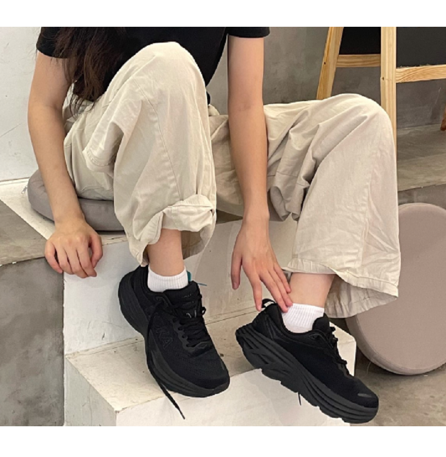 Giày Hoka One One Bondi 8 Triple Black (Women's) 1127952-BBLC - Ảnh 2