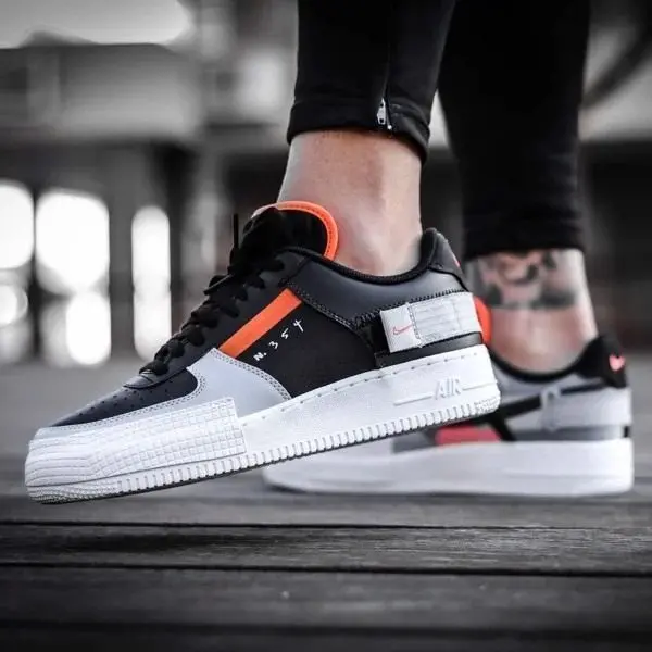 Alternative view of Giày Nike Air Force 1 Type 'Black Hyper Crimson' CQ2344-001