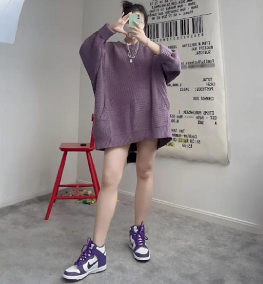 Giày Nike Dunk High ‘Electro Purple Midnght Navy’ DH9751-100 - Ảnh 2