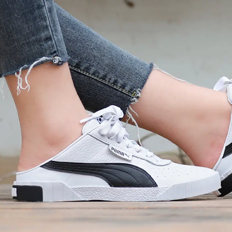 Giày Puma Cali Slip On Lace Up 'White Black' 370484-05 - Ảnh 4