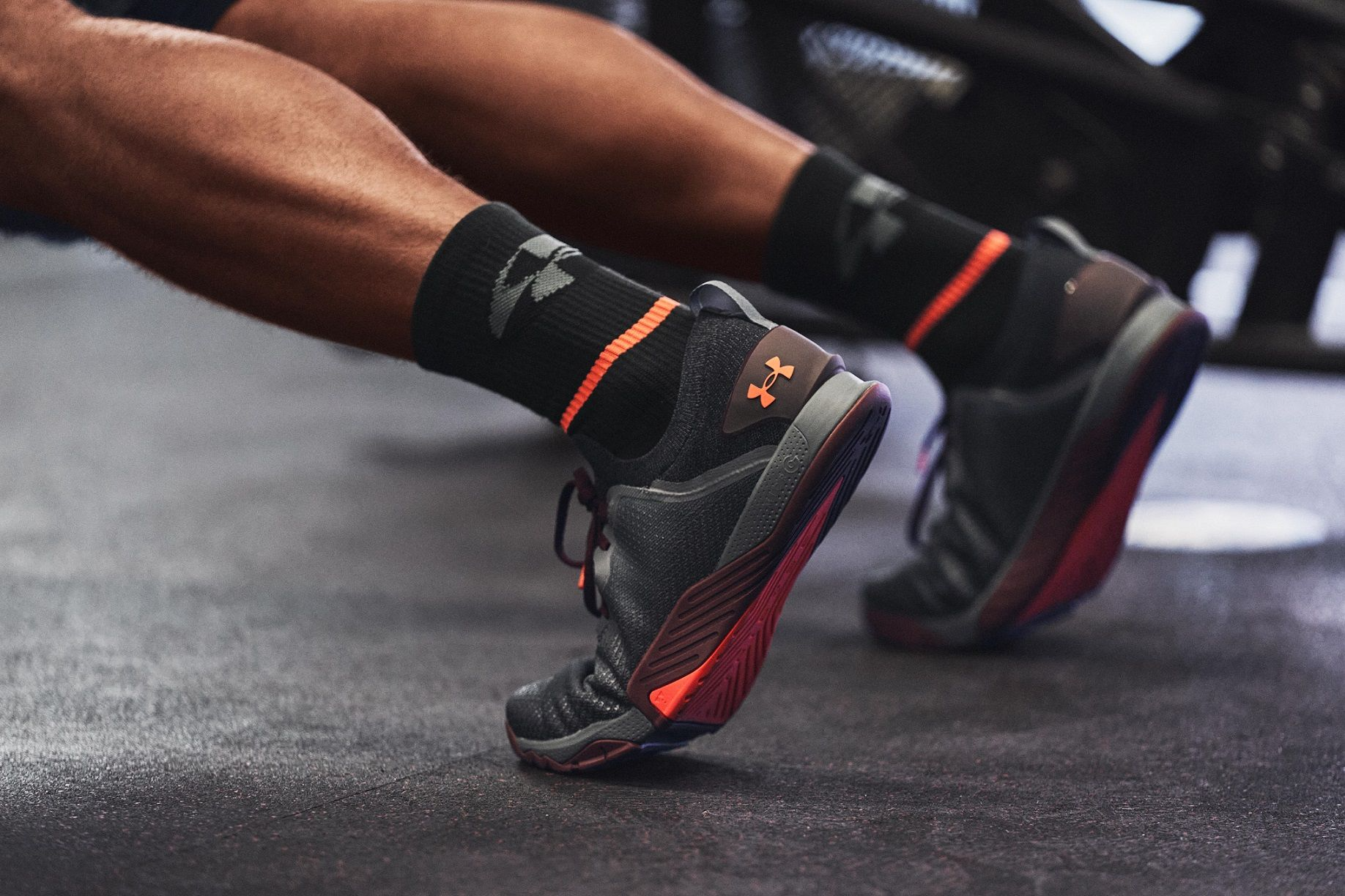 Giày Under Armour TriBase Reign 3 'Pitch Grey Venom Red' 3023698-101 - Ảnh 5