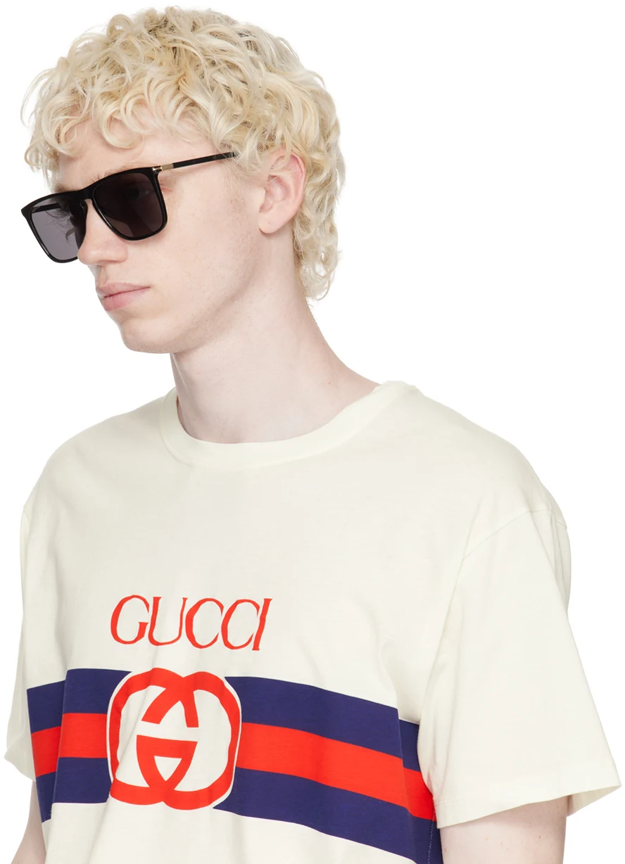 Kính Gucci Square Sunglasses 'Black Gold' GG1269S-001 - Ảnh 4