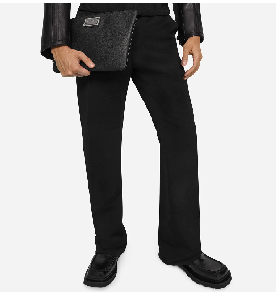 Túi Dolce & Gabbana Grainy Calfskin And Nylon Pouch 'Black' BM2248AD4478B956 - Ảnh 2