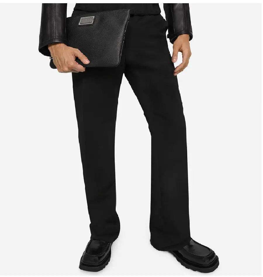 Alternative view of Túi Dolce & Gabbana Grainy Calfskin And Nylon Pouch 'Black' BM2248AD4478B956