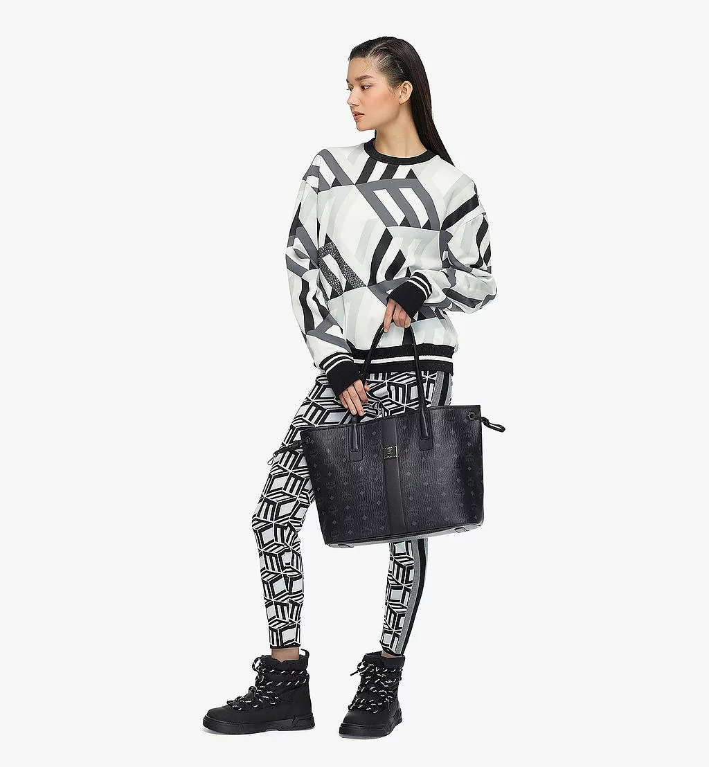 Túi MCM Medium Reversible Liz Shopper Black MWPCSVI01BK001 - Ảnh 3