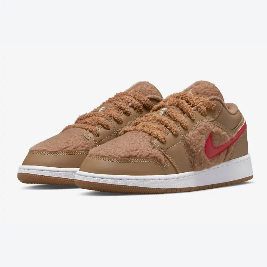 Giày Nike Air Jordan 1 Low Utility GS 'Teddy Bear' DO2233-264 - Ảnh 3