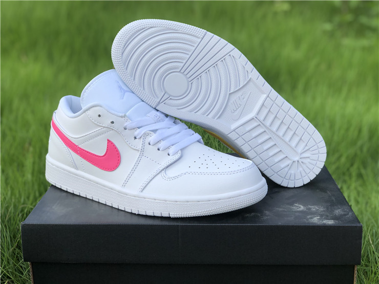 Giày Nike Air Jordan 1 Low GS 'White Neon' CW7035-100 - Ảnh 4
