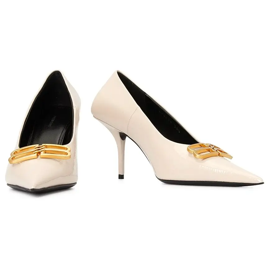 Giày Balenciaga Square Knife BB Pumps 'Beige' 719819-WBDU1-2080 - Ảnh 7