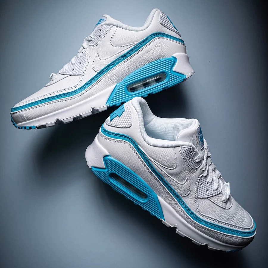 Giày Nike Undefeated x Air Max 90 'White Blue Fury' CJ7197-102 - Ảnh 3