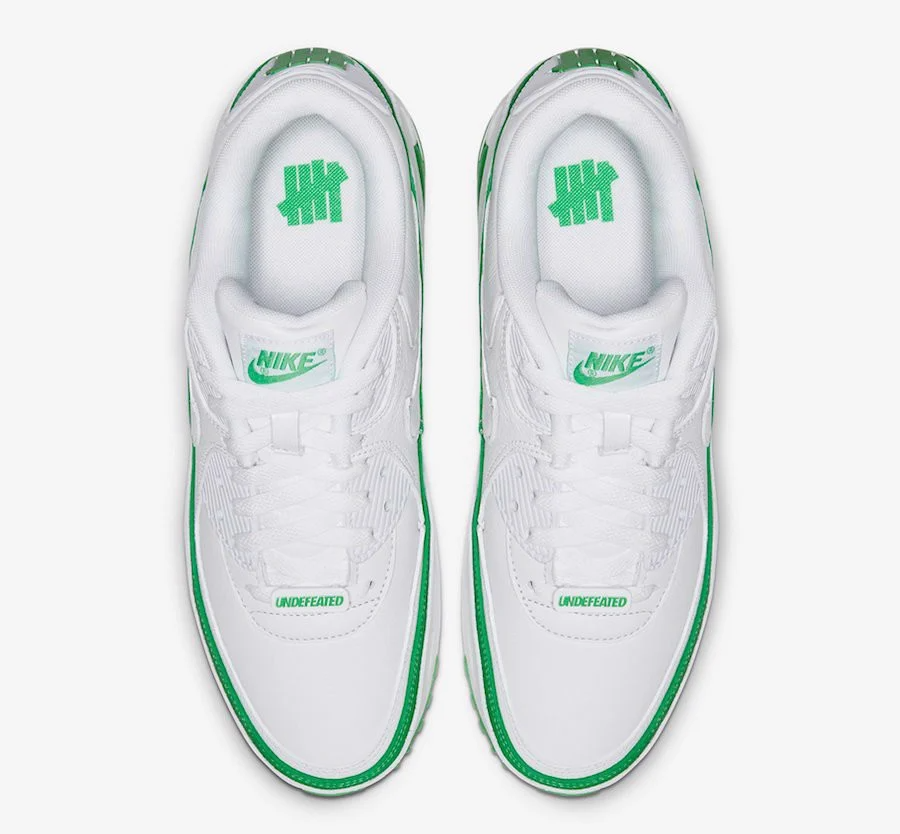 Giày Nike Undefeated x Air Max 90 'White Green Spark' CJ7197-104 - Ảnh 4