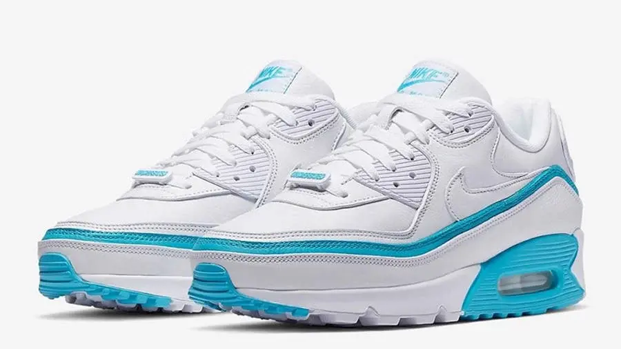 Alternative view of Giày Nike Undefeated x Air Max 90 'White Blue Fury' CJ7197-102