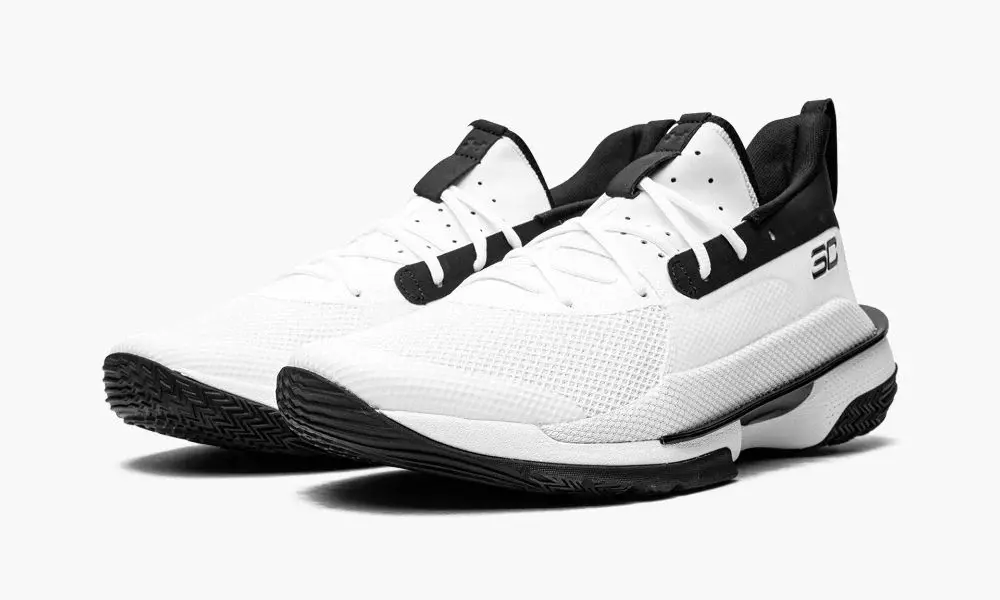 Alternative view of Giày Under Armour Curry 7 Team 'White Black' 3023838-108