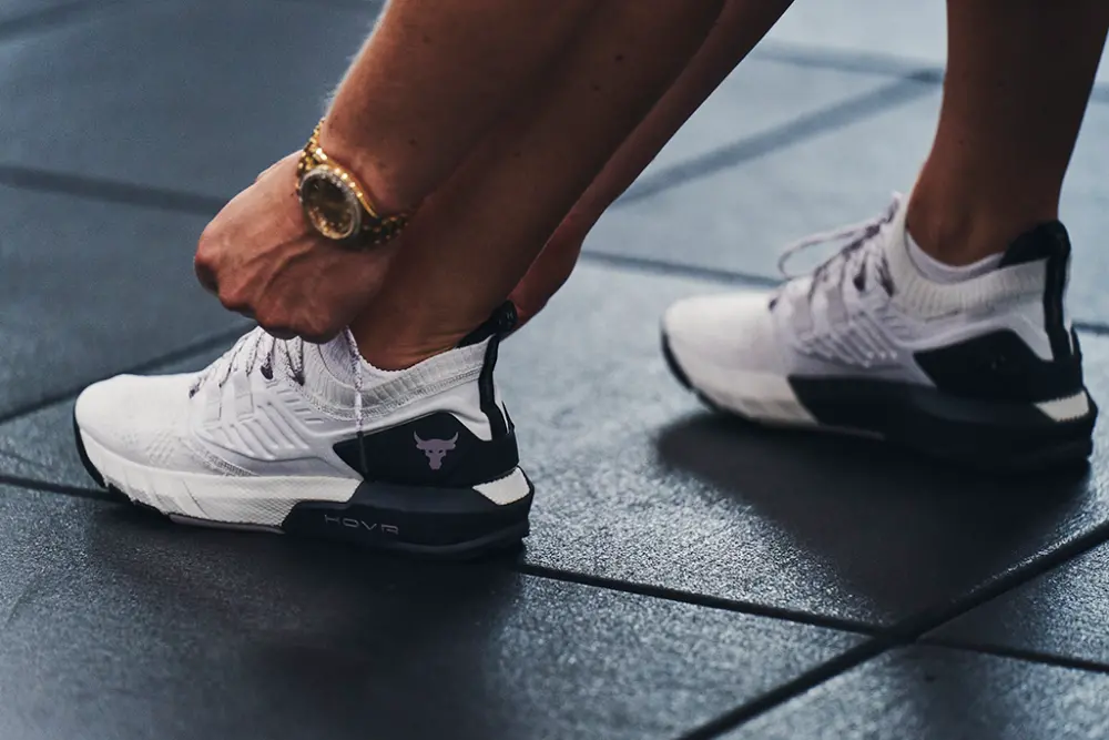Alternative view of Giày Under Armour Project Rock 3 'Halo Grey Black' 3023004-100