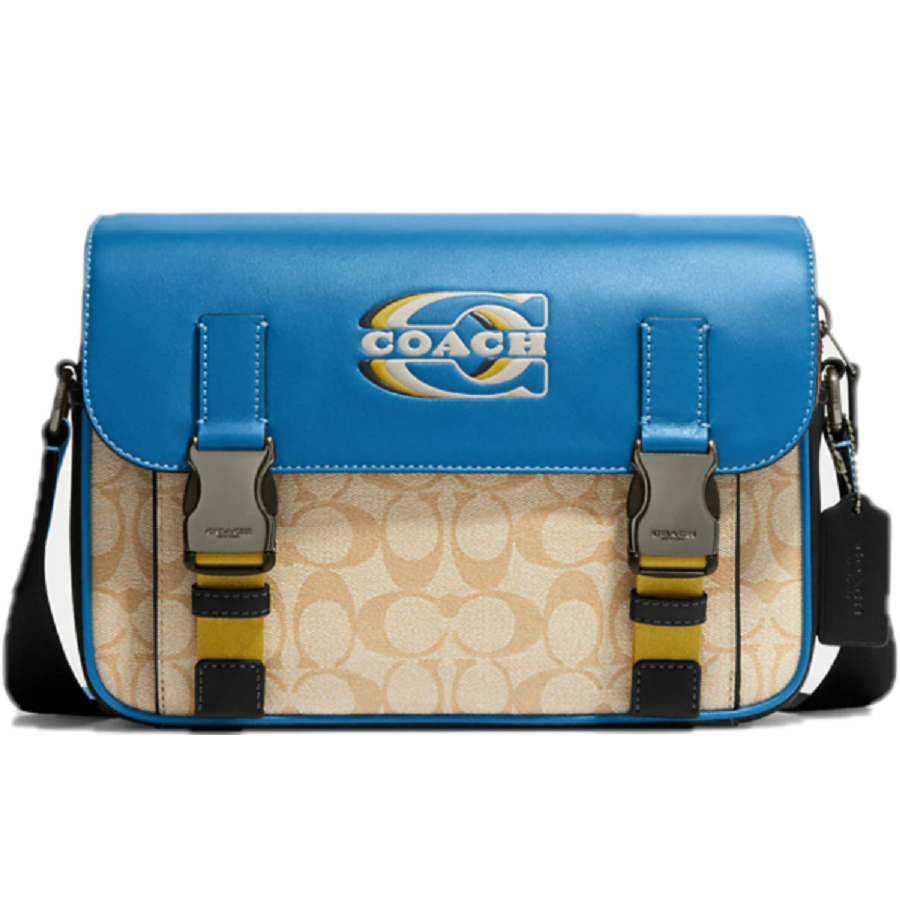 Túi Coach Track Crossbody Canvas Coach Stamp ‘Light Khaki’ CH118-QBVFG