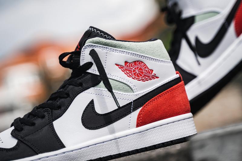 Giày Nike Air Jordan 1 Mid SE 'Union Black Toe' 852542-100 - Ảnh 3