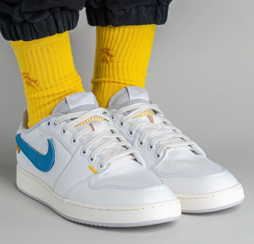 Giày Nike Union LA x Air Jordan 1 KO Low 'White Neutral Grey' DO8912-101 - Ảnh 4