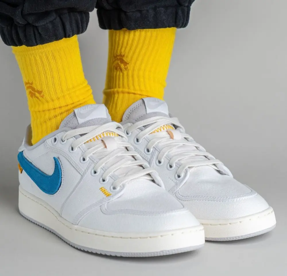 Giày Nike Union LA x Air Jordan 1 KO Low 'White Neutral Grey' DO8912-101 - Ảnh 4