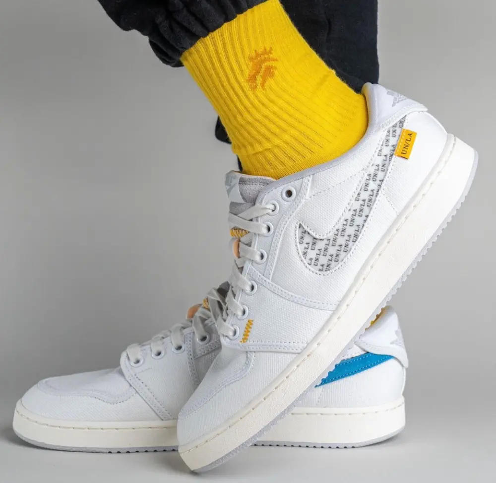 Giày Nike Union LA x Air Jordan 1 KO Low 'White Neutral Grey' DO8912-101 - Ảnh 6