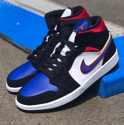 Giày Nike Jordan 1 Mid 'Lakers Top 3' 852542-005 - Ảnh 4