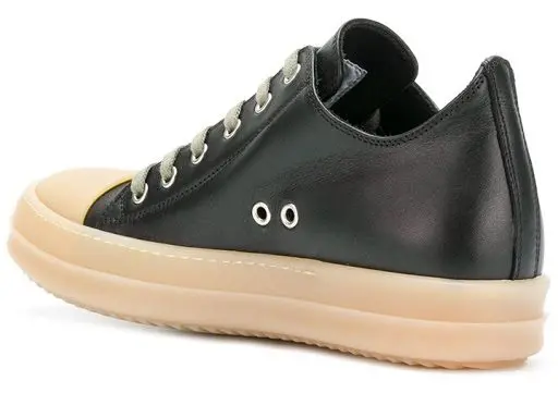 Giày Rick Owens Ramones Low 'Black Leather' Natubal RP18S8881 - Ảnh 3