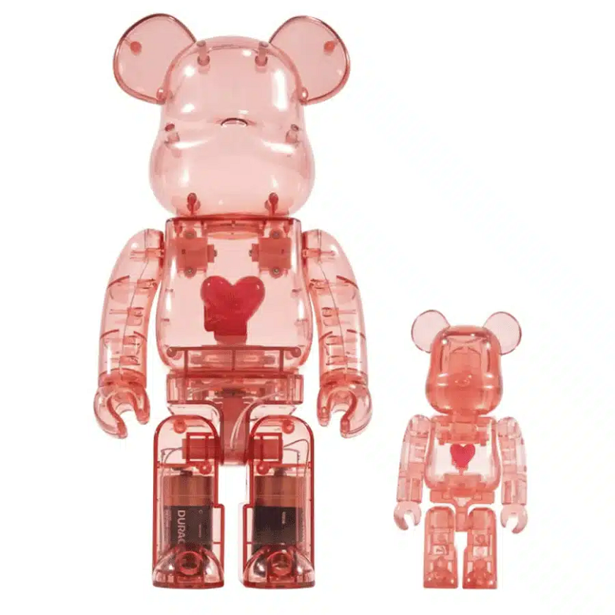 Mô Hình Bearbrick Red Heart 100% & 400%