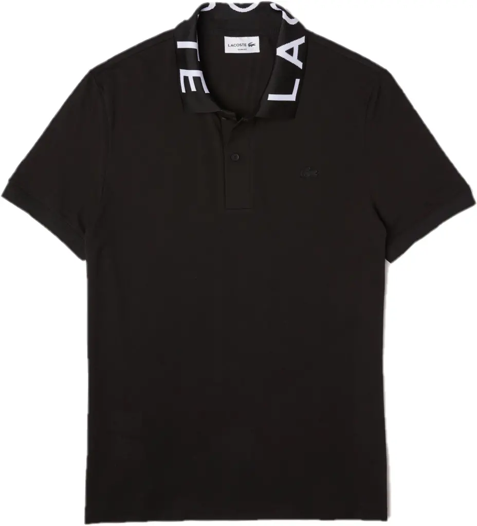 Áo Lacoste Slim Fit Lettered Neck Light Breathable 'Black' PH7647-031