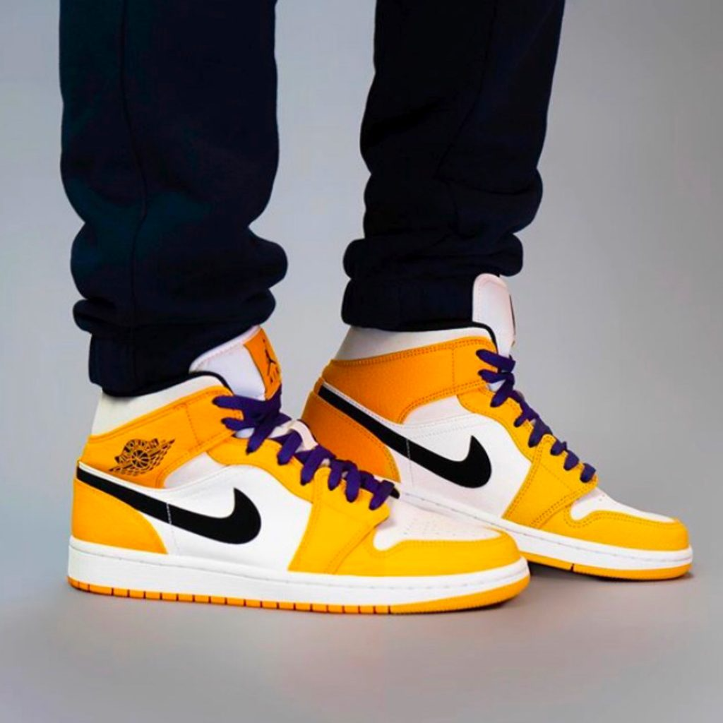 Giày Nike Air Jordan 1 Mid 'Lakers' 852542-700 - Ảnh 5