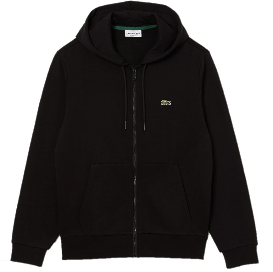 Áo Lacoste Organic Cotton Zip-up Sweatshirt 'Black' SH2566-53G-031