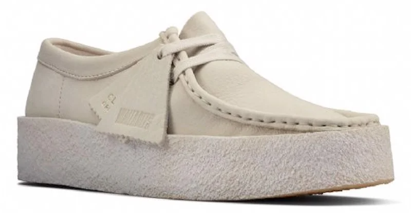 Giày Clarks Wallabee Cup 'White Nubuck' 261-58153 - Ảnh 6