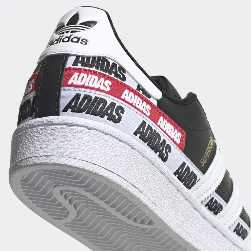 Giày Adidas Superstar 'Wordmark Heel Stripe Core Black' FX5559 - Ảnh 6