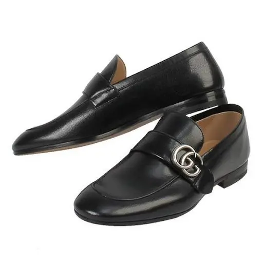 Giày Gucci Leather GG loafers 450853 D3V00 1000 - Ảnh 5