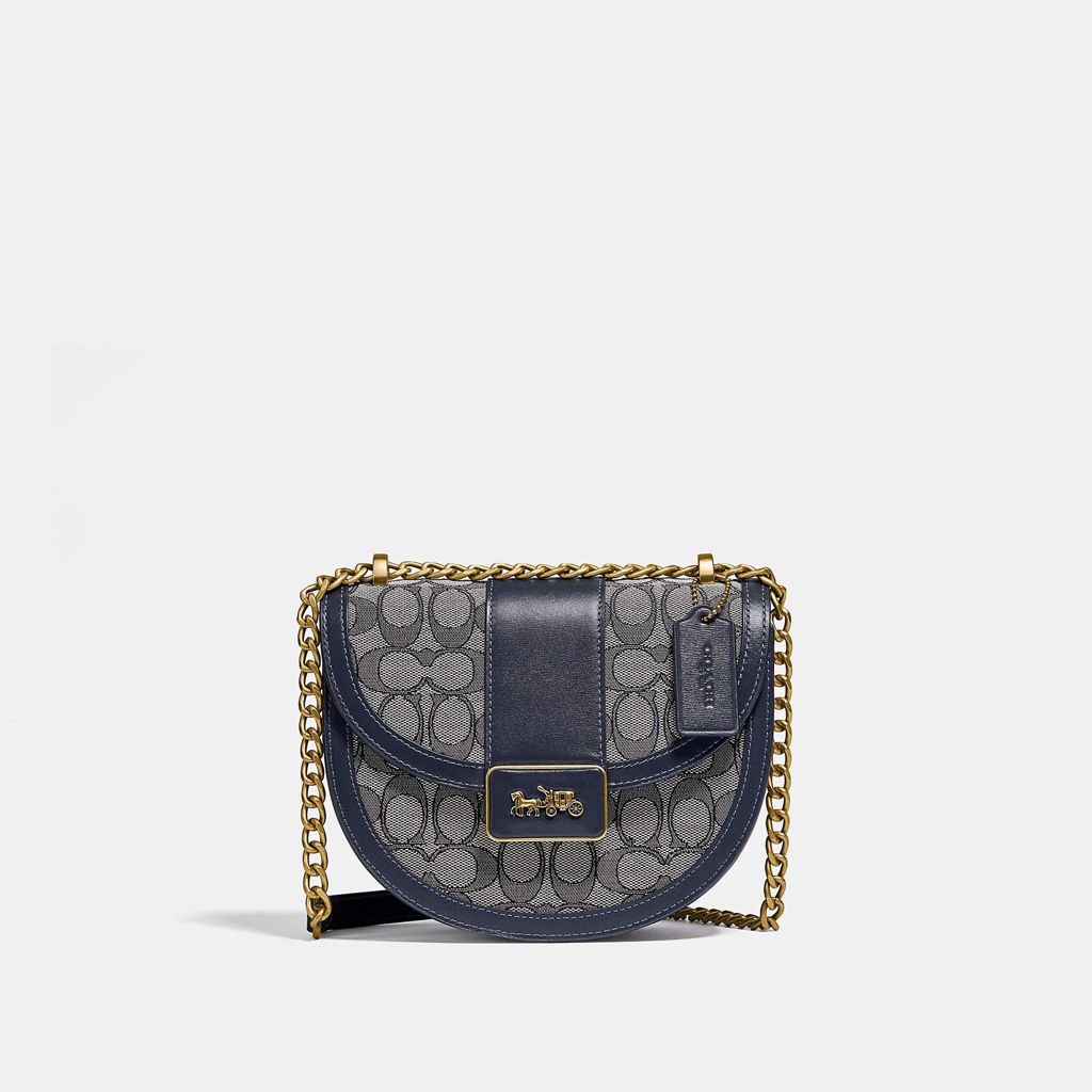 Túi Coach Alie Saddle Bag In Signature Jacquard Midnight Navy C3464-B4RH3 - Ảnh 5
