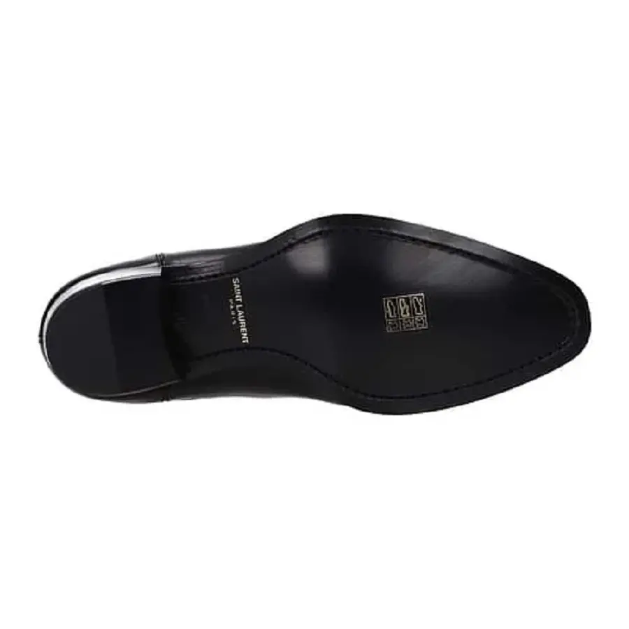 Giày Saint Laurent Wyatt Chelsea Boots In Smooth Leather 'Black' 6341941YL001000 - Ảnh 6