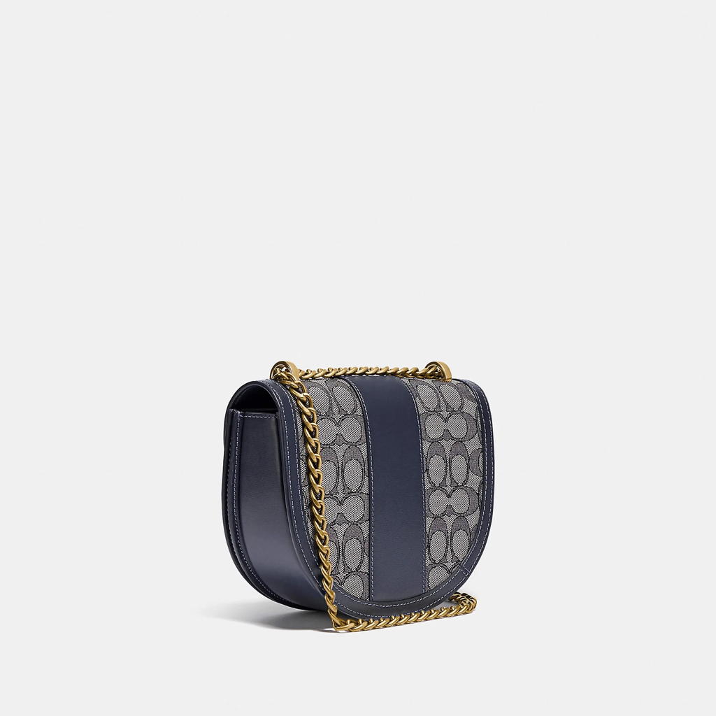Túi Coach Alie Saddle Bag In Signature Jacquard Midnight Navy C3464-B4RH3 - Ảnh 4