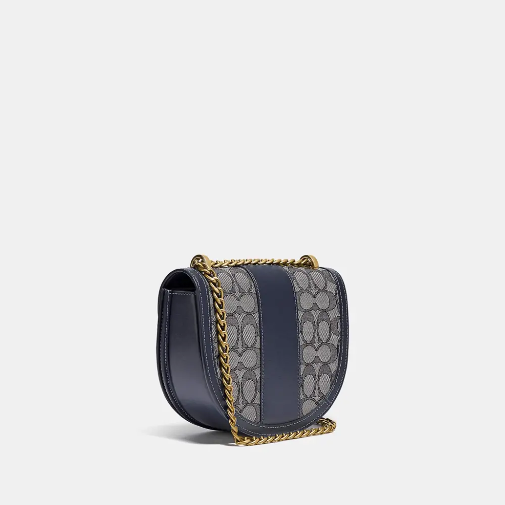 Túi Coach Alie Saddle Bag In Signature Jacquard Midnight Navy C3464-B4RH3 - Ảnh 4