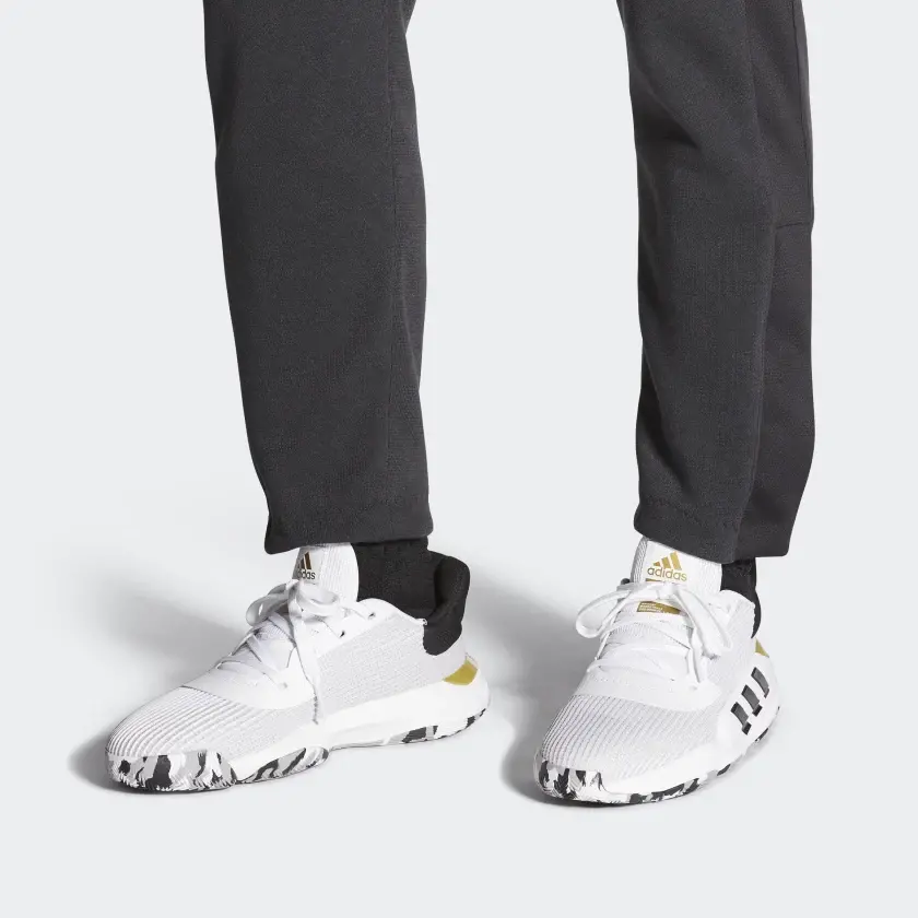 Alternative view of Giày Adidas Pro Bounce 2019 Low 'White Black Gold' EF0472
