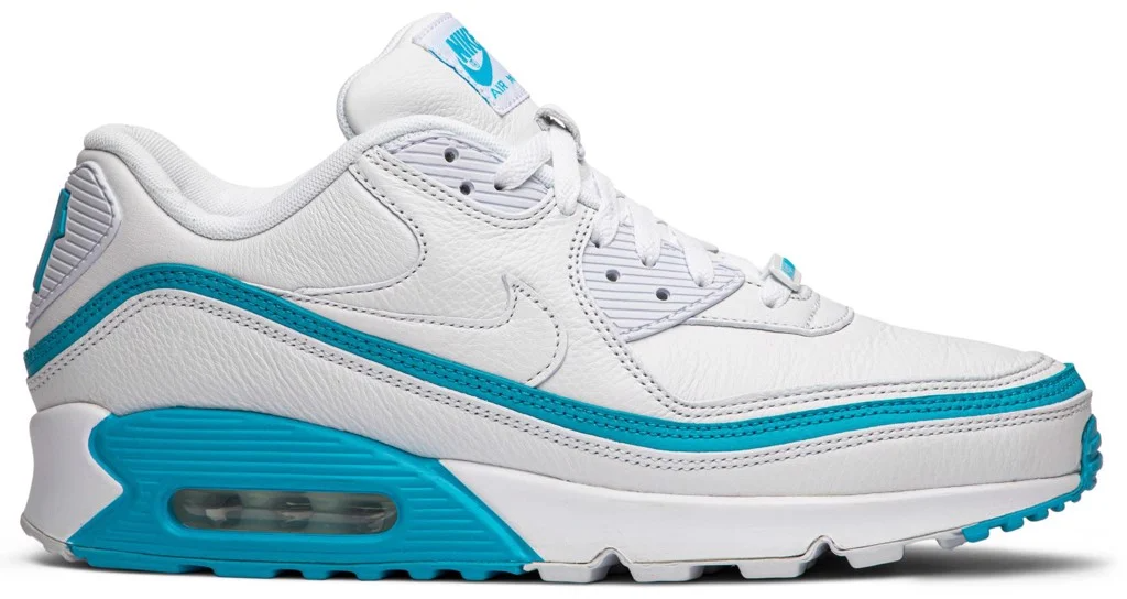 Giày Nike Undefeated x Air Max 90 'White Blue Fury' CJ7197-102