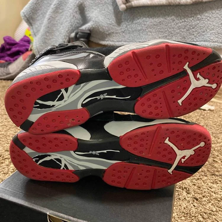 Giày Nike Air Jordan 8 Retro GS 'Bred' 305368-022 - Ảnh 4