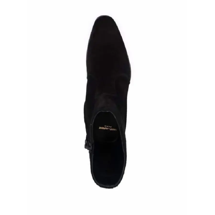 Alternative view of Giày Saint Laurent Wyatt Zipped Boots In Suede 6703391NZ001000