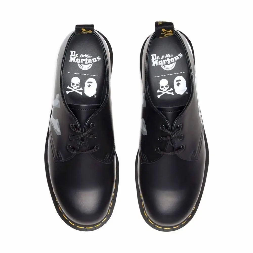 Giày Dr. Martens BAPE x Mastermind Japan x 1461 'Skull' 27044001 - Ảnh 3