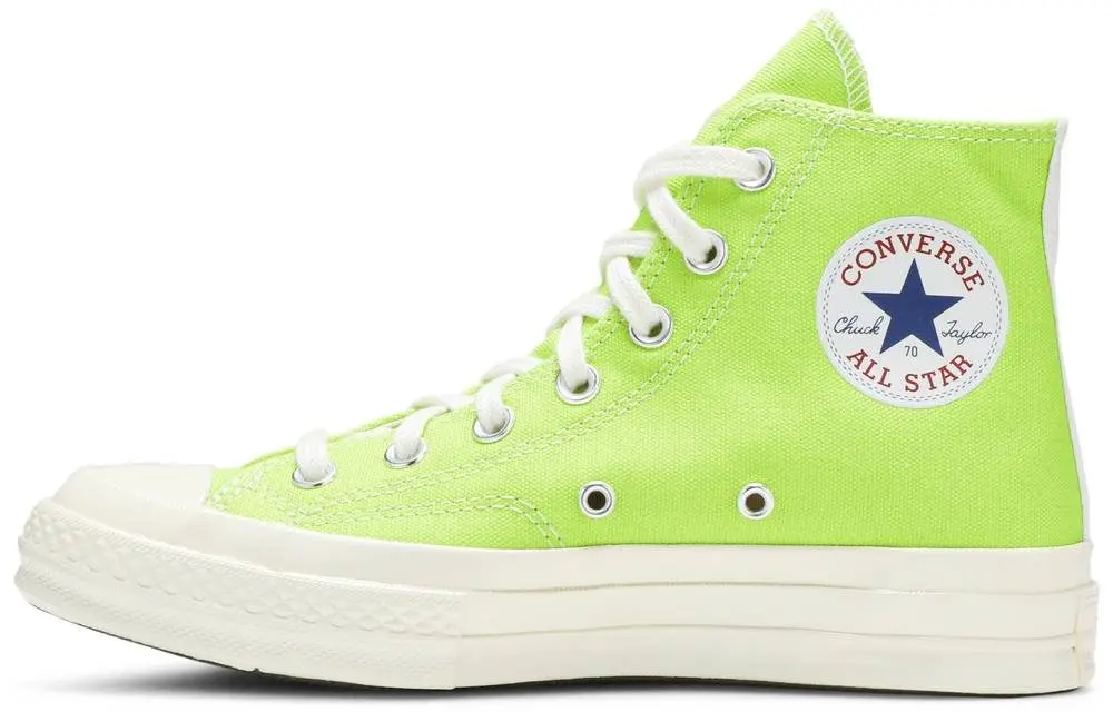 Alternative view of Giày Converse Comme des Garçons PLAY x Chuck 70 High 'Bright Green' 168299C