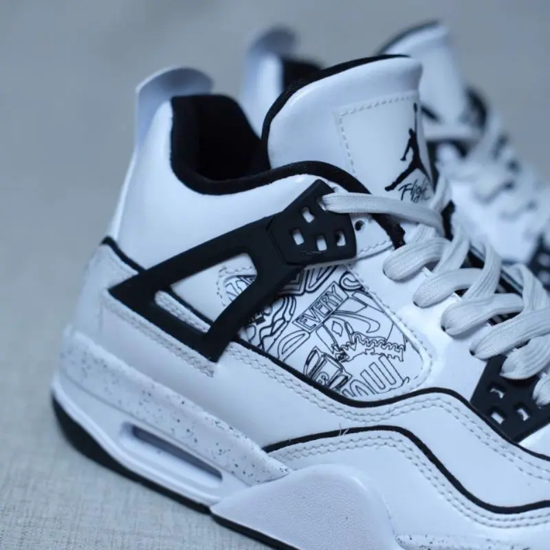 Giày Nike Air Jordan 4 Retro GS 'DIY' DC4101-100 - Ảnh 6
