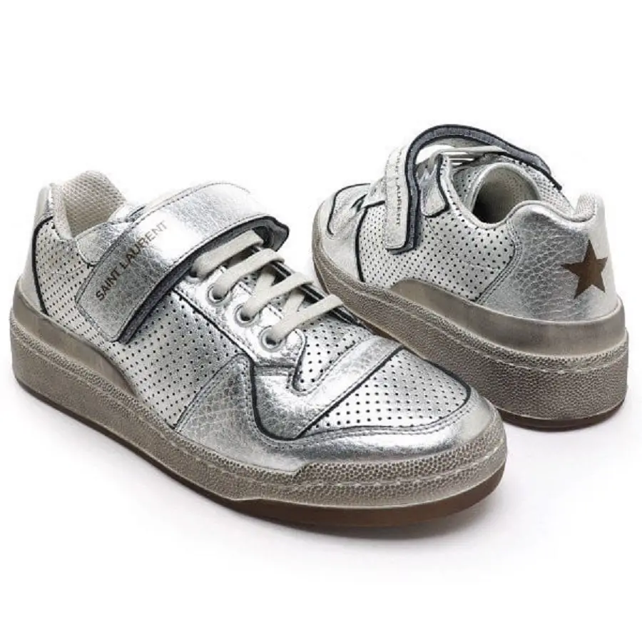 Giày Saint Laurent SL24 Velcro Sneakers 558255-08D10-8105 - Ảnh 3