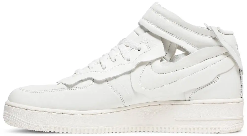 Alternative view of Giày Nike Comme des Garçons x Air Force 1 Mid 'Triple White' DC3601-100