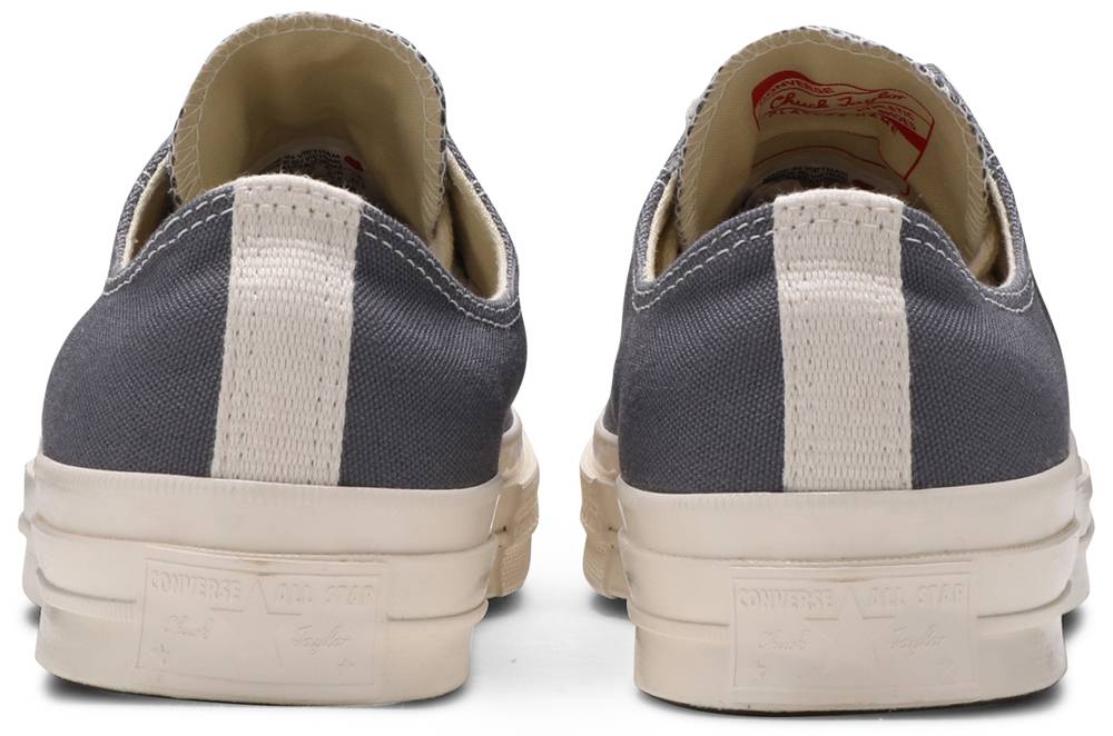 Giày Converse Comme des Garçons PLAY x Chuck 70 Low 'Steel Gray' 171849C - Ảnh 4
