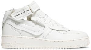 Giày Nike Comme des Garçons x Air Force 1 Mid 'Triple White' DC3601-100
