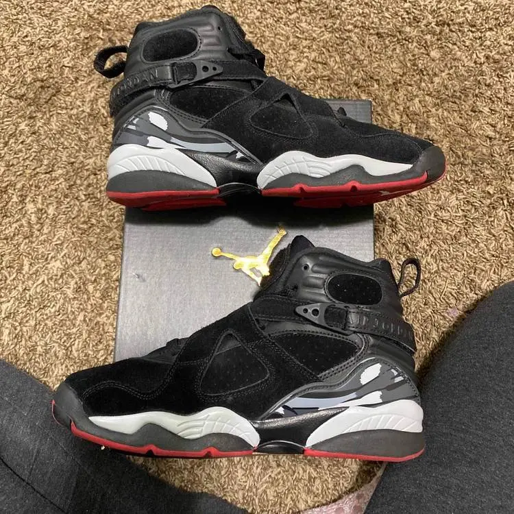 Giày Nike Air Jordan 8 Retro GS 'Bred' 305368-022 - Ảnh 3