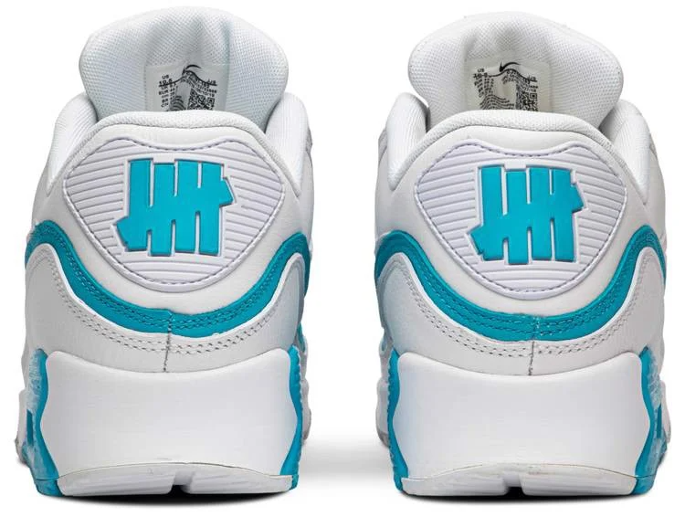 Giày Nike Undefeated x Air Max 90 'White Blue Fury' CJ7197-102 - Ảnh 6